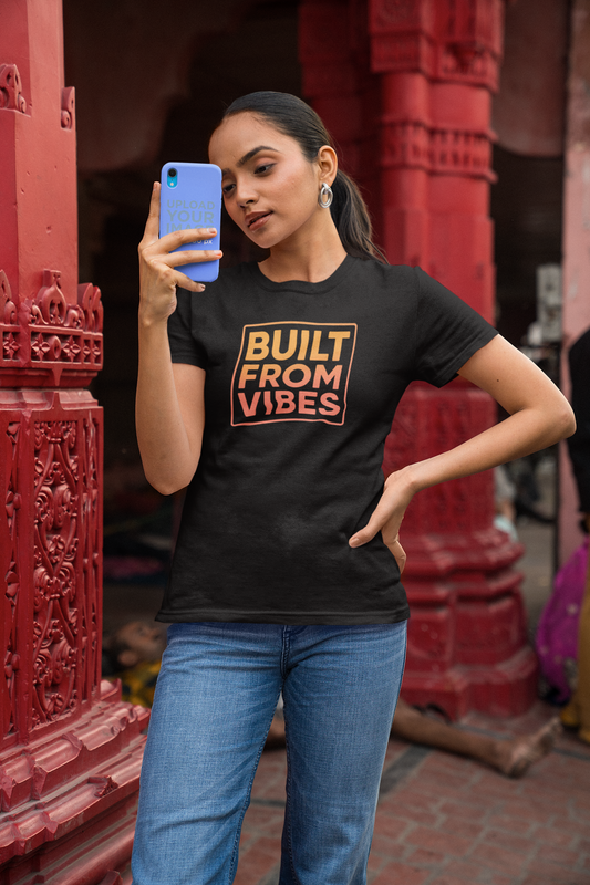 Built From Vibes —  T-Shirt — Minimal Motivational Tee