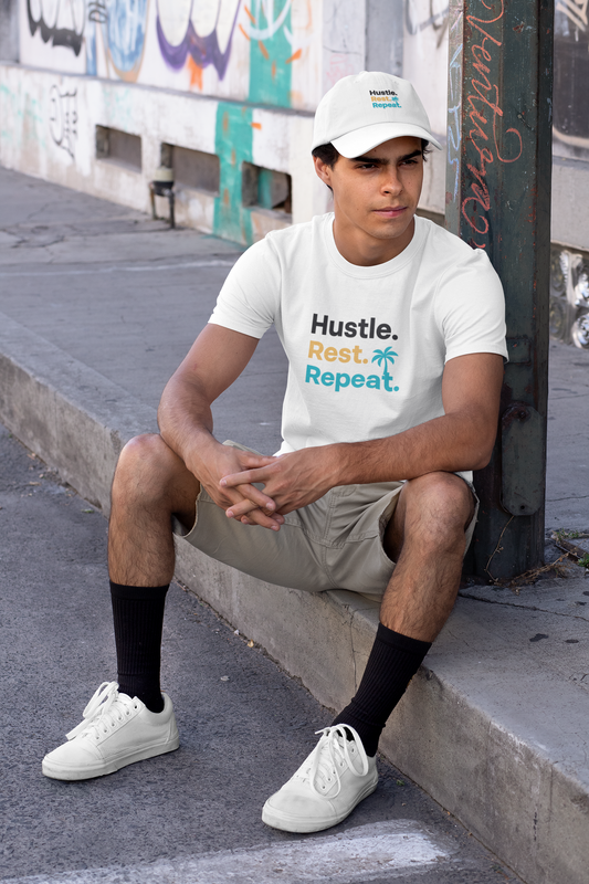Hustle Rest Repeat — T-Shirt-Motivational T-Shirt